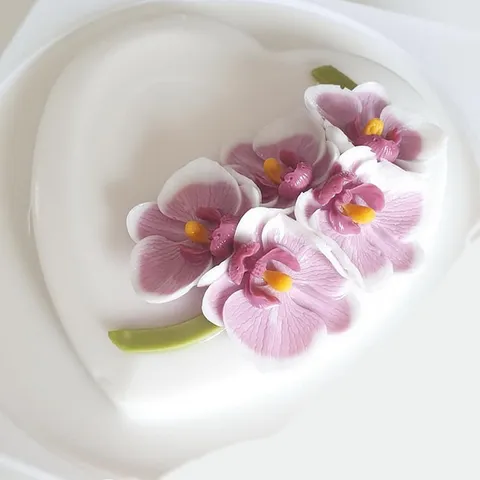 Khuôn silicone làm bánh, rau câu, socola hoa lan hồ điệp - Loại 8 cm - Mã 1688