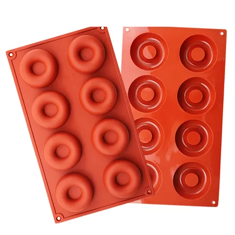 Khuôn silicone làm rau câu, socola 8 hình bánh Donut – Mã 1444