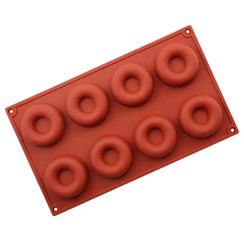 Khuôn silicone làm rau câu, socola 8 hình bánh Donut – Mã 1444