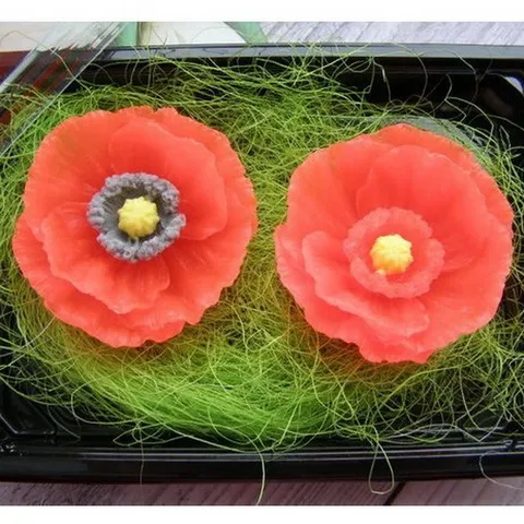 Khuôn rau câu silicone hoa Anh Túc Poppy - Kích thước 8 cm – Mã số 1692