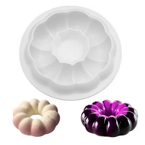 Khuôn silicone làm bánh, rau câu tròn bí ngô - Loại 21 cm - Mã 1167