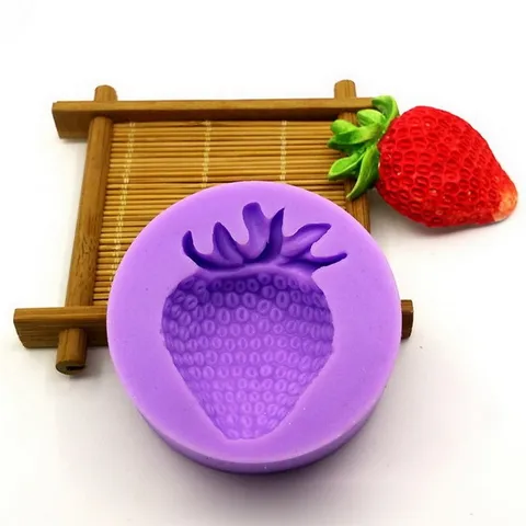 Khuôn rau câu silicone trái dâu tây - Mã 1112