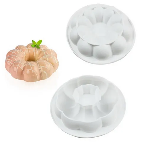 Khuôn silicone làm bánh, rau câu tròn bí ngô - Loại 21 cm - Mã 1167