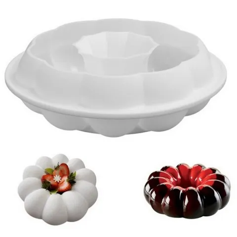 Khuôn silicone làm bánh, rau câu tròn bí ngô - Loại 21 cm - Mã 1167