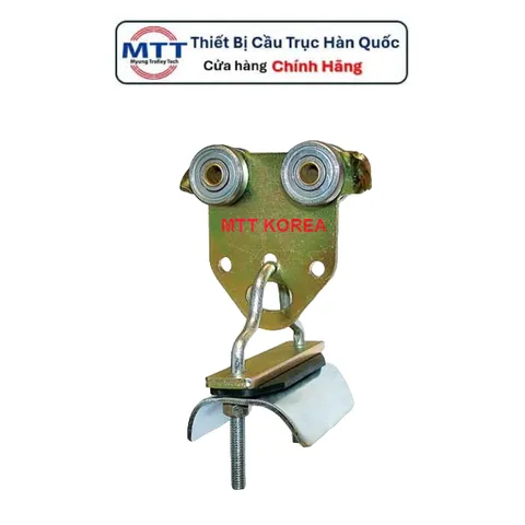 Con lăn treo cáp dẹp ray C cầu trục thương hiệu MYUNGSHIN (Hàn Quốc) làm từ thép mạ kẽm treo được nhiều loại cáp dẹp