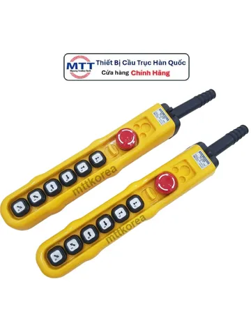 Tay bấm điều khiển palang cầu trục H06ECAA thương hiệu KG AUTO 6 nút 2 cấp độ điện áp 250V / 6A cấp bảo vệ IP65