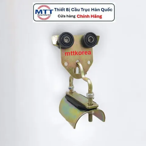 Con lăn treo cáp dẹp ray C cầu trục thương hiệu MYUNGSHIN (Hàn Quốc) làm từ thép mạ kẽm treo được nhiều loại cáp dẹp