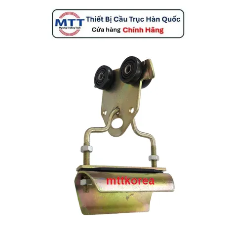 Con lăn treo cáp dẹp ray C cầu trục thương hiệu MYUNGSHIN (Hàn Quốc) làm từ thép mạ kẽm treo được nhiều loại cáp dẹp