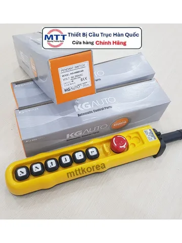 Tay bấm điều khiển palang cầu trục H06ECAA thương hiệu KG AUTO 6 nút 2 cấp độ điện áp 250V / 6A cấp bảo vệ IP65