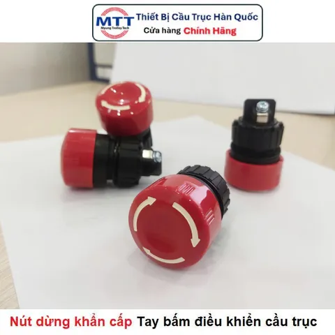 Nút dừng khẩn cấp E STOP tay bấm điều khiển cầu trục thương hiệu KG AUTO cấp bảo vệ IP65 điện áp 250V 6A