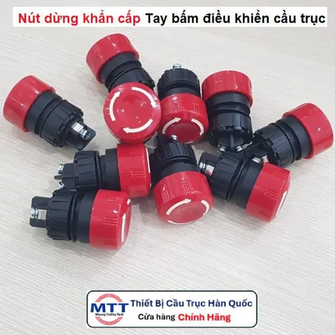 Nút dừng khẩn cấp E STOP tay bấm điều khiển cầu trục thương hiệu KG AUTO cấp bảo vệ IP65 điện áp 250V 6A