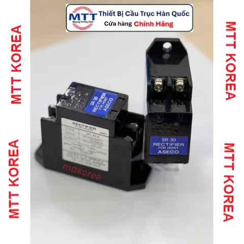 Diot SR-30-6 ASECO chỉnh lưu palang cầu trục AC 540/600V; DC 243/270V; Tần số 50-60Hz; Cường độ mở phanh 3/3.3A