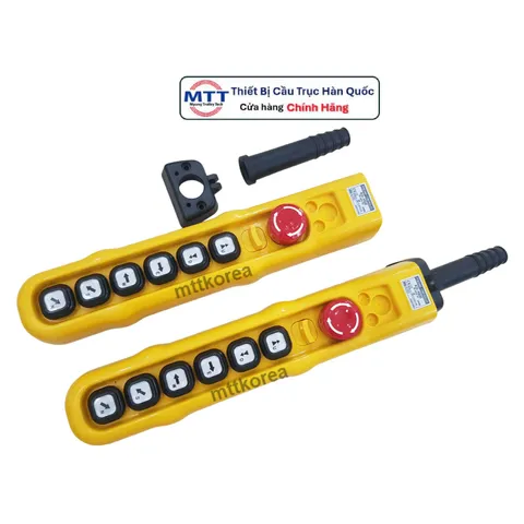 Tay bấm điều khiển tời điện H06ECAA thương hiệu KG AUTO loại có dây có nút dừng khẩn cấp điện áp 250V AC/ 6A; IP 65