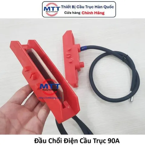Đầu chổi tiếp điện cầu trục 90A dùng cho hệ ray điện cầu trục 1P 3P 4P 6P