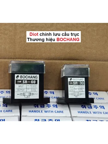 Diot chỉnh lưu cầu trục SR 60 thương hiệu BOCHANG AC 200/220V DC 90/99V Tần số 50/60Hz Cường độ mở phanh 6/6.6A