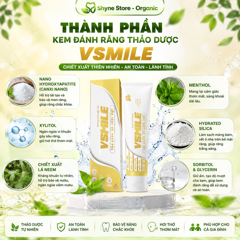 Kem Đánh Răng Vsmile Hương Cà Phê - Chăm Sóc Răng Miệng, Hơi Thở Thơm Mát, Bảo Vệ Nụ Cười Khỏe Mạnh Suốt Cả Ngày