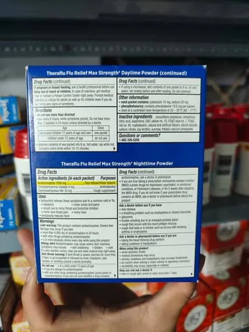 Theraflu Flu Relief Max Strength  bột pha uống hương mật ong chanh giúp giảm các cảm cúm nặng