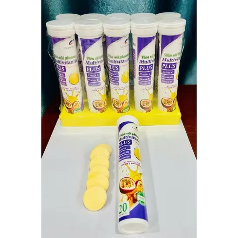 Sủi multuvitamin vị chanh leo rất ngon giúp tăng đề kháng và mát gan, týp 20 viên (date mới)