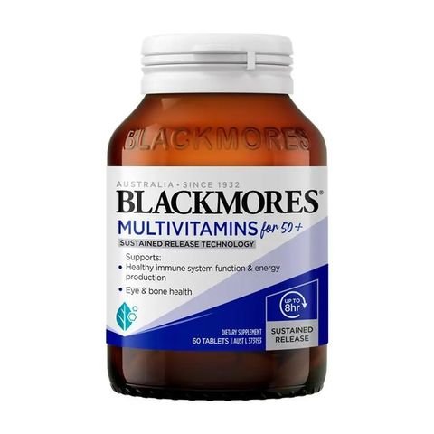 Blackmores Multivitamin for 50+ Cung cấp vitamin hỗ trợ sức khỏe hệ thần kinh giảm căng thẳng giúp ngủ ngon sản xuất Úc