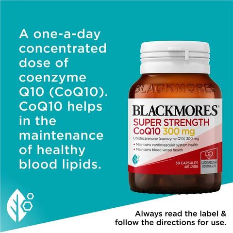 Blackmores Super Strength CoQ10 300mg - Giúp duy trì sức khỏe tim 30 viên sản xuất Úc