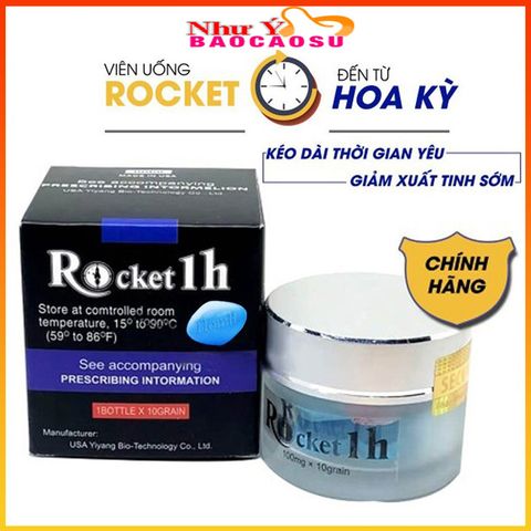 Rocket 1H - Loại Mạnh Giúp Tăng Cường Sinh Lý Nam - hộp 10 viên [HÀNG TEM VÀNG CHÍNH HÃNG]