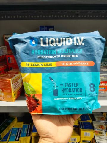 Bột điện giải Liquid I.V. Hydration Multiplier giúp bù nước và điện giải nhanh chóng  30 gói nhỏ 