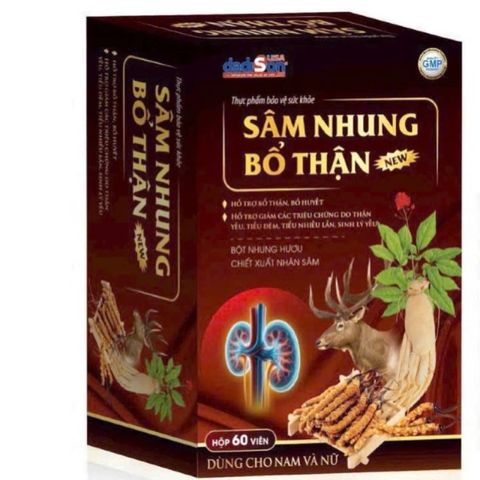 Sâm Nhung Bổ Thận New Hộp 60 Viên - Bí Quyết Cho Nam Nữ Khỏe Thận, Tràn Đầy Sinh Lực
