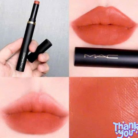 Son lì- 895 màu cam cháy, son Mac Powder Kiss Velvet Blur Slim Sorry Not Sorry. siêu xinh, fullsize fullbox, hàng nhập Mỹ