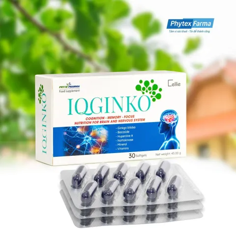 [CHÍNH HÃNG] Viên Uống Bổ Não IQGinko Bulgaria (Hộp 30 Viên) – Tăng Cường Tuần Hoàn Máu Brain, Giảm Đau Đầu, Mất Ngủ & H
