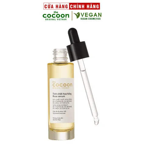 Tinh chất hoa hồng Cocoon Việt Nam 30ml (rose serum) - VEGAN - Mỹ phẩm thuần chay