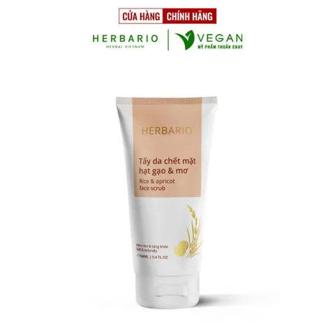Tẩy da chết mặt hạt gạo & mơ Herbario 160ml 790923