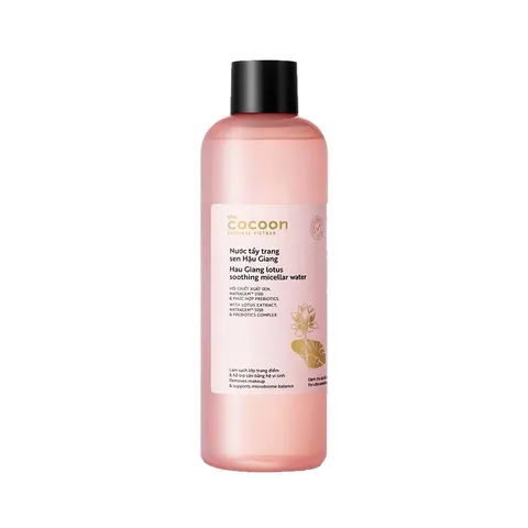 Bigsize Nước tẩy trang Sen Hậu Giang Cocoon tẩy sạch makeup & cấp ẩm 500ml Vegan - thuần chay