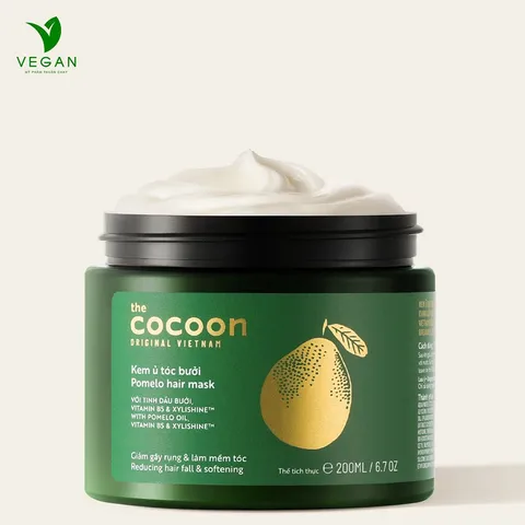 Kem ủ tóc bưởi Cocoon giảm gãy rụng và làm mềm tóc 200ml thuần chay