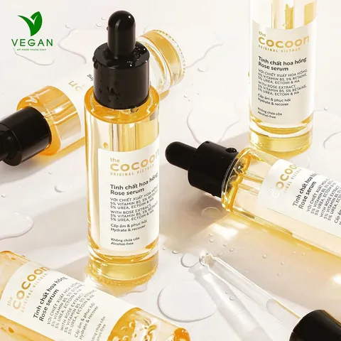 Tinh chất hoa hồng Cocoon Việt Nam 30ml (rose serum) - VEGAN - Mỹ phẩm thuần chay