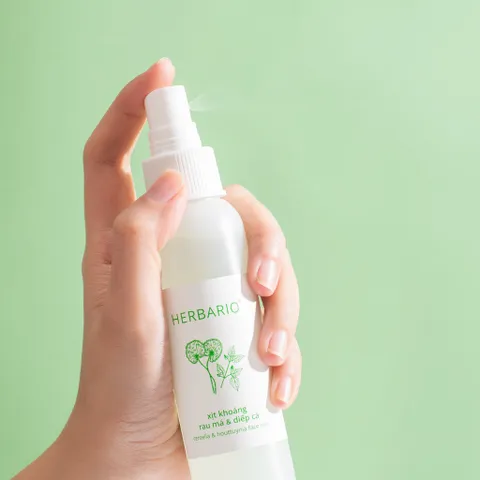 Xịt khoáng Rau Má & Diếp Cá herbario 100ml thuần chay