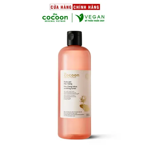 Toner Nước cân bằng da Sen Hậu Giang Cocoon 500ml Vegan - Mỹ phẩm thuần chay