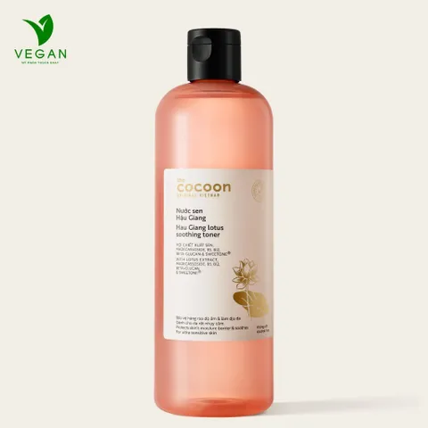 Toner Nước cân bằng da Sen Hậu Giang Cocoon 500ml Vegan - Mỹ phẩm thuần chay