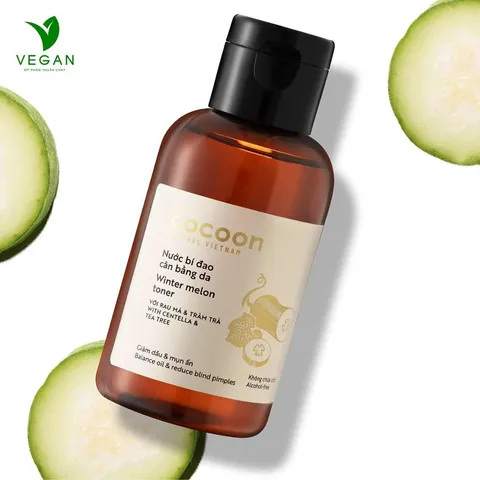Toner nước bí đao cân bằng da Cocoon 140ml thuần chay cho da dầu da mụn