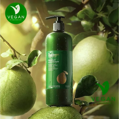 Bigsize - Dầu gội bưởi Pomelo Cocoon giúp giảm gãy rụng và làm mềm tóc 500ml Thuần chay