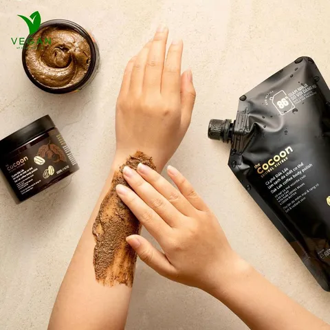 Bigsize Túi cà phê làm sạch da chết cơ thể Cocoon 600ml Cocoon, mỹ phẩm thuần chay
