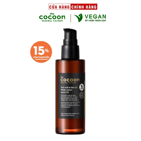 N15 - Serum tinh chất bí đao Cocoon 70ml 15% niacinamide sach mụn - VEGAN - Mỹ phẩm thuần chay