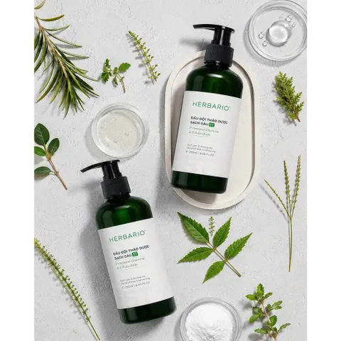[SVIP] Dầu gội thảo dược sạch gàu 5T Herbario 250ml - Vegan Mỹ phẩm thuần chay