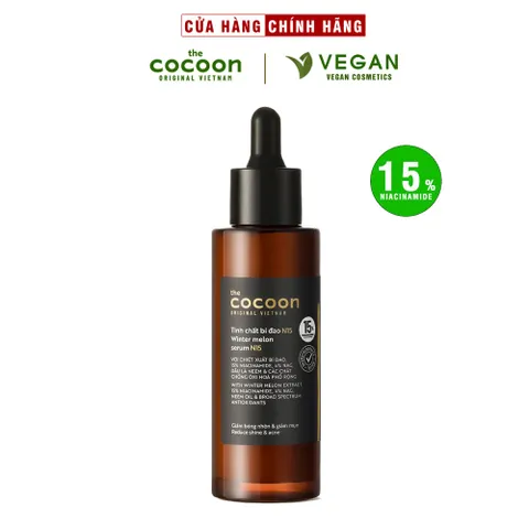 N15 - Serum tinh chất bí đao Cocoon 70ml 15% niacinamide sach mụn - VEGAN - Mỹ phẩm thuần chay