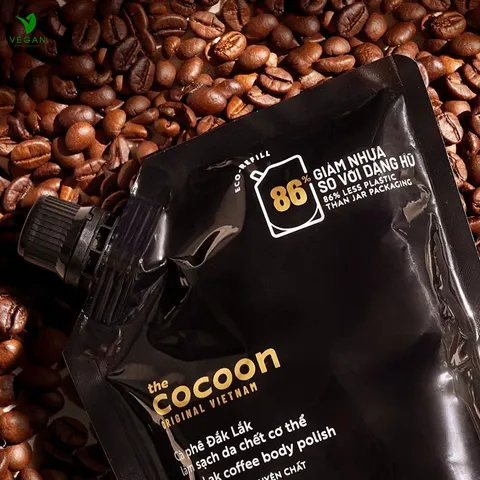 Bigsize Túi cà phê làm sạch da chết cơ thể Cocoon 600ml Cocoon, mỹ phẩm thuần chay
