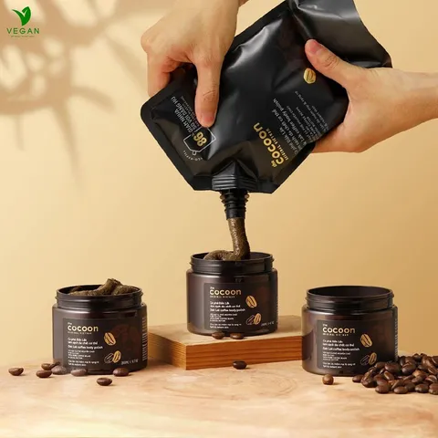 Bigsize Túi cà phê làm sạch da chết cơ thể Cocoon 600ml Cocoon, mỹ phẩm thuần chay