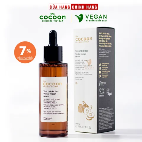 Serum tinh chất bí đao cocoon 70ml sạch mụn - VEGAN - Mỹ phẩm thuần chay