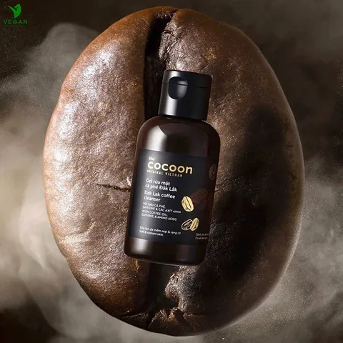 Gel rửa mặt cà phê Đắk Lắk Cocoon cho làn da tươi mới và rạng rỡ 140ml - VEGAN - Mỹ phẩm thuần chay
