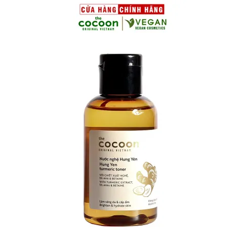 Toner Nước nghệ Hưng Yên cocoon 140ml (Turmeric toner) da sáng mịn rạng rỡ