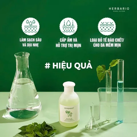 [SVIP] - Sữa rửa mặt Rau má & Diếp cá 200ml Herbario thuần chay