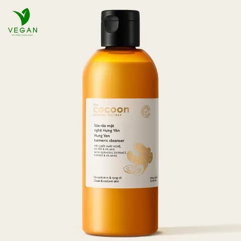 Bigsize - Sữa rửa mặt nghệ Hưng Yên Cocoon giúp da sạch mịn và rạng rỡ 310ml thuần chay